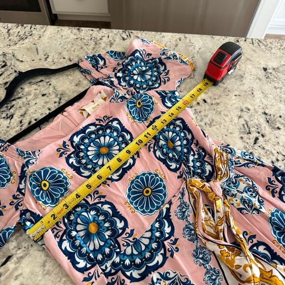 Maeve Anthropologie Pink Resort Wrap Dress Size 12 - Picture 10 of 16
